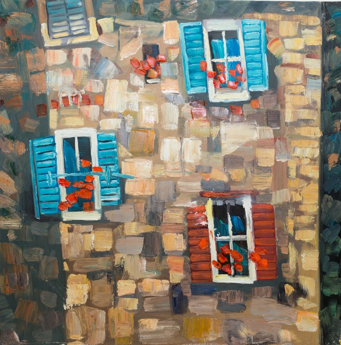 Tranh Sơn Dầu Ô Cửa